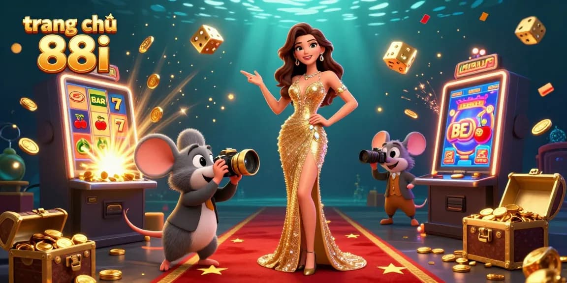 Engage with the vibrant scene of trang chủ 88i, showcasing exciting casino elements and a glamorous atmosphere.