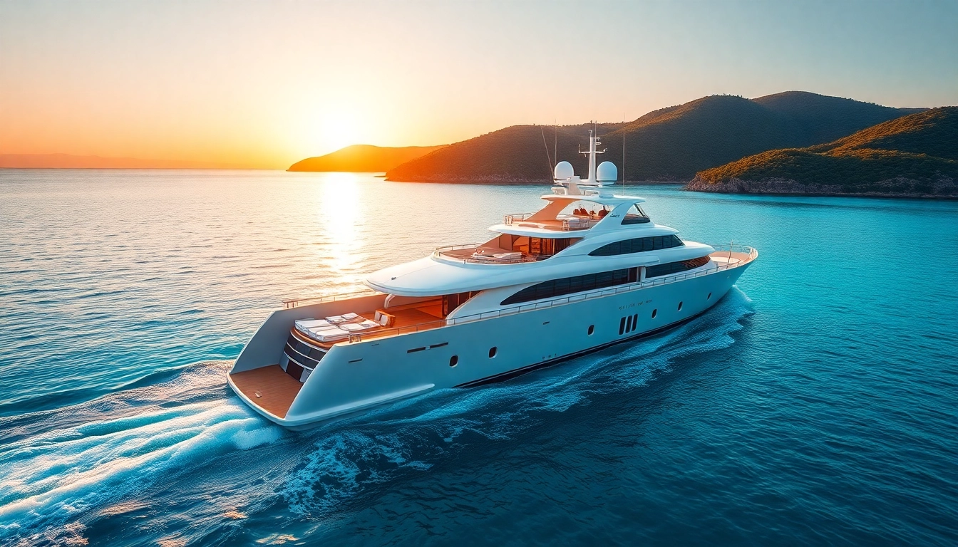 Mega Lüfer Yachts gleaming on turquoise waters, showcasing elegance and luxury.