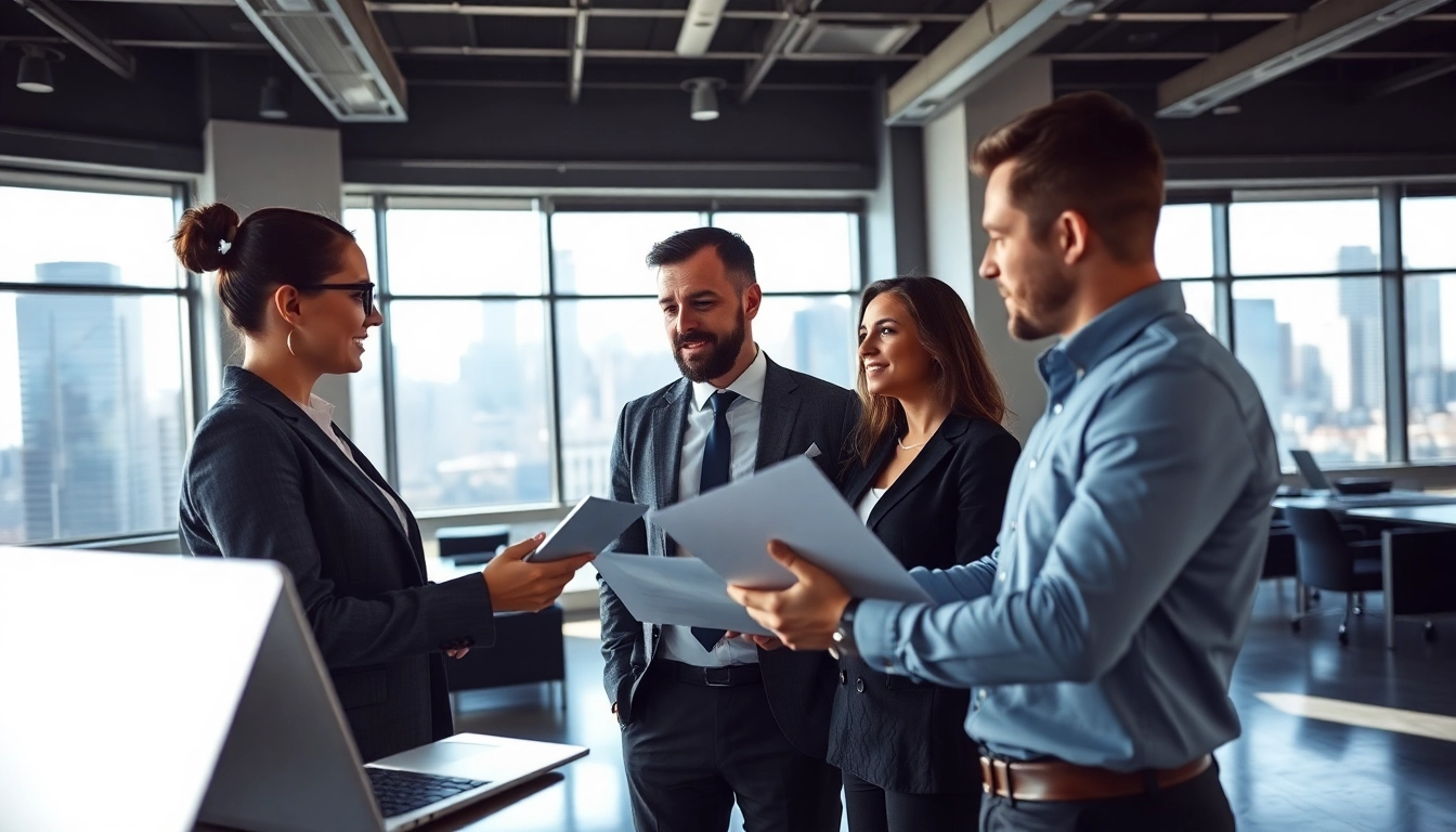 Headhunter Ingenieure working together in a modern office to discuss ideal candidates.