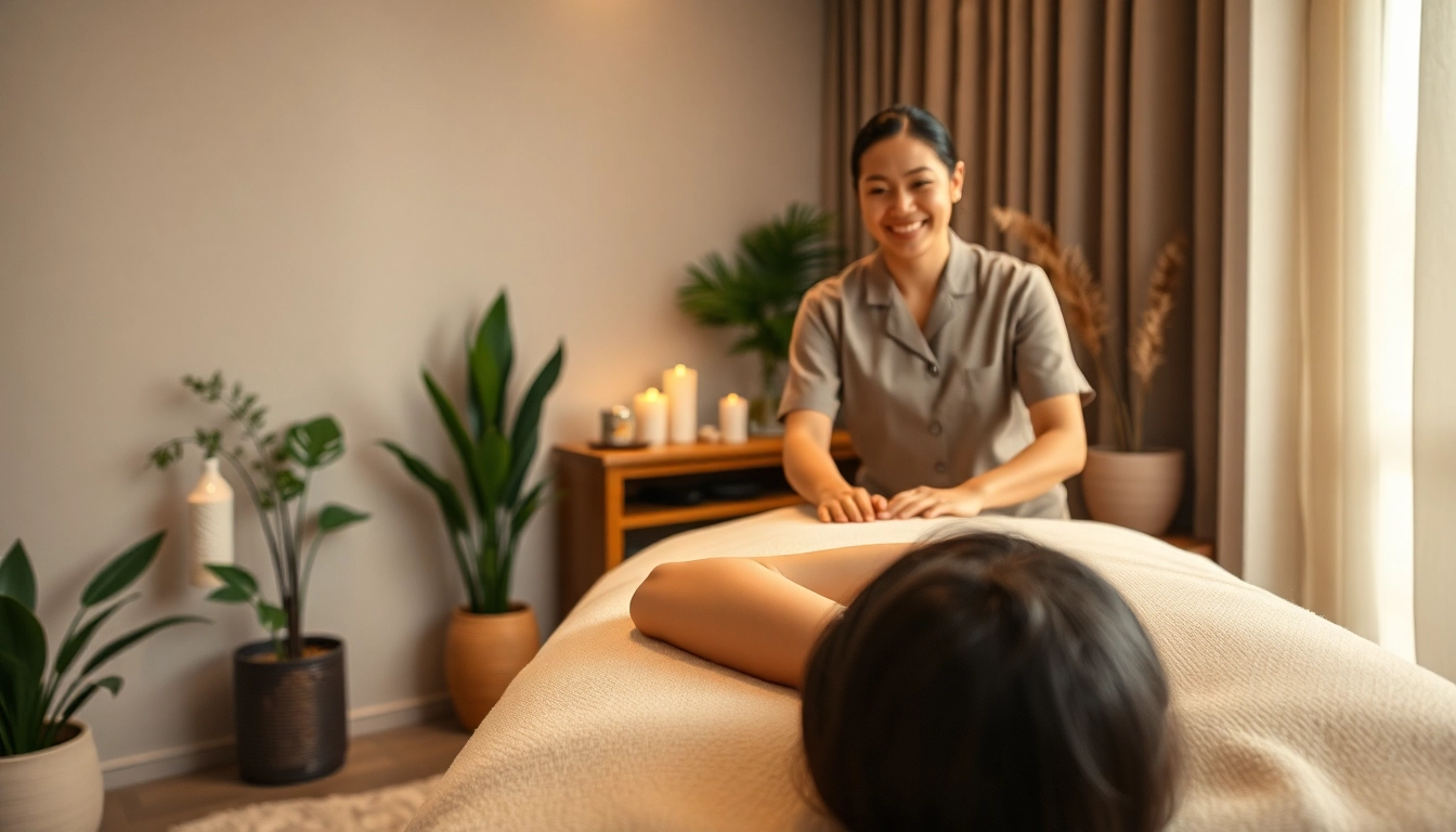 전문 마사지 치료사와 함께하는 집에서의 평택출장마사지 세션.